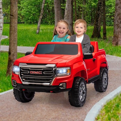 2-Seater Ride On Truck Car, 24V 7AH Battery Powered Electric Vehicle with Remote Control, LED Lights, Safety Belt, Music, Ride On Toy for Kids 3-10