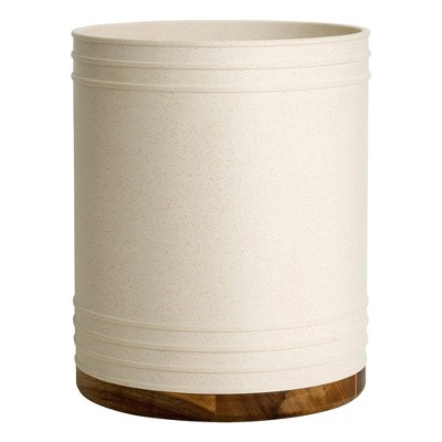 Marson Wastebasket Natural - Allure Home Creations: Resin & Wood, 9.7" High, 169oz Capacity