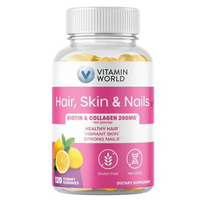 Vitamin World - Hair, Skin & Nail Gummies with Biotin & Collagen