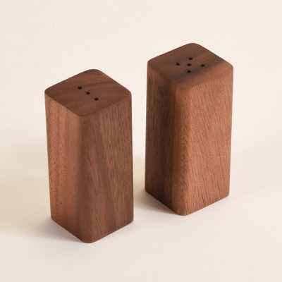 Kalmar Home Acacia Wood Salt & Pepper Shakers