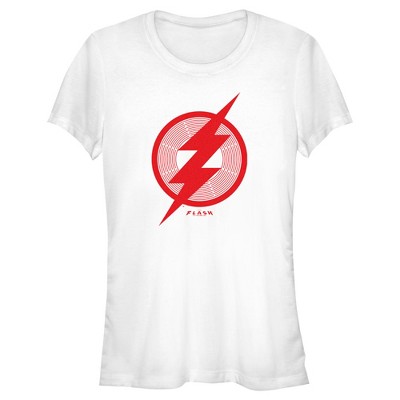 Juniors Womens The Flash Red Lightning Bolt Symbol T-Shirt