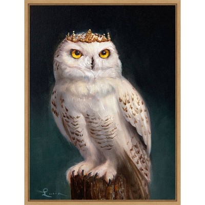 Amanti Art 23"x30" Owl King II by Lucia Heffernan Framed Canvas Wall Art