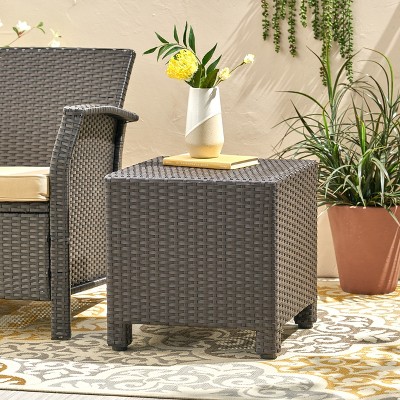 Christopher Knight Home Puerta Outdoor Wicker Cube Side Table