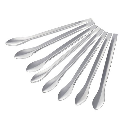 Unique Bargains Stainless Steel Smooth Powders Sampling Micro Lab Spoon