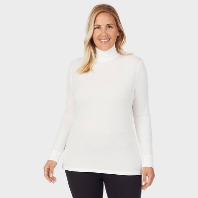Warm Essentials by Cuddl Duds Women's Smooth Stretch Thermal Turtleneck Top
