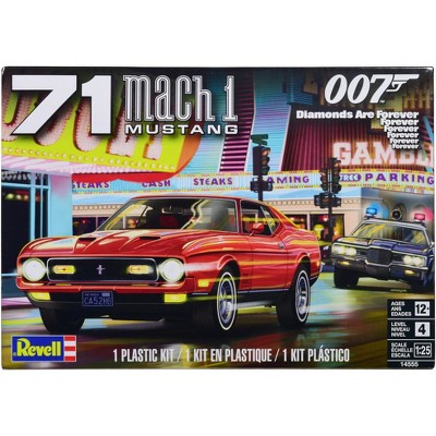Level 4 Model Kit 1971 Ford Mustang Mach 1 James Bond 007 "Diamonds Are Forever" (1971) Movie 1/25 Scale Model by Revell