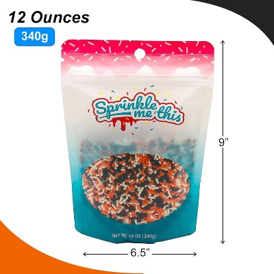 Sprinkle Me This – Shades of the Night – Halloween Jimmies – Black, Orange & White Sprinkle Blend