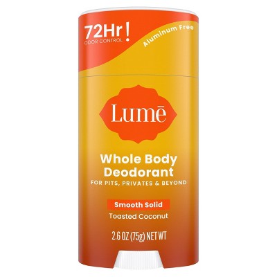 Lume Whole Body Women's Smooth Solid Deodorant - Toasted Coconut Scent - Aluminum-Free 2.6oz