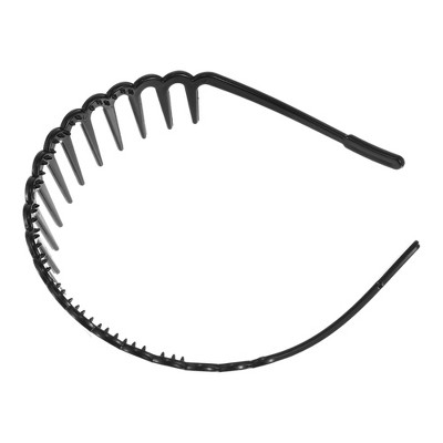 Unique Bargains Women's Flower Edge Anti-Slip Toothed Hairband Black 1 Pc