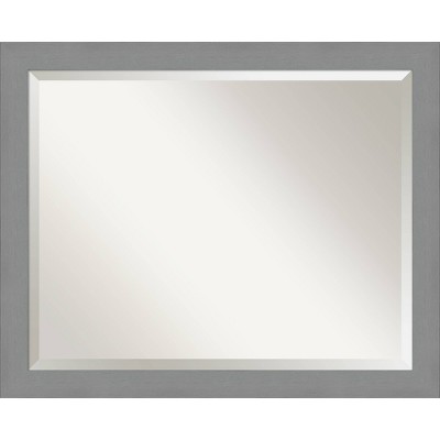 Framed Bathroom Vanity Wall Mirror Brushed Nickel - Amanti Art