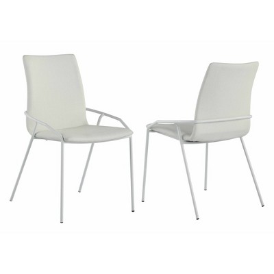 Chintaly Imports,Contemporary White Upholstered Side Chair