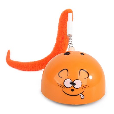 Allforpaws Interactive Cat Toy Mad Mouse, Orange