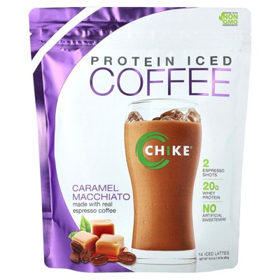 Chike Nutrition Protein Iced Coffee, Caramel Macchiato, 16.3 oz (462 g)