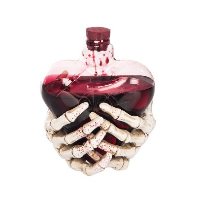 Gallerie II Skeleton Hands Decorative Halloween Glass Bottle Figurine