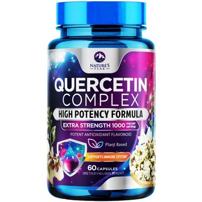 Quercetin Ultra Strength 1000mg - Natural Immune Support Plant Based Supplement - 60 Capsules By Nature's Peak