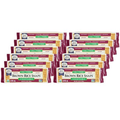 Edward & Sons Vegetable Brown Rice Snaps - Case of 12/3.5 oz