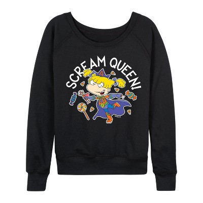 Women's - Rugrats - Scream Queen Lightweight French Terry Wide Neck Long Sleeve Graphic Shirt