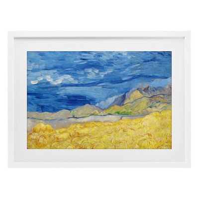 Stupell Industries Land Meets Sky Expressionist Framed Print Under Glass