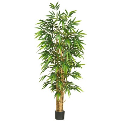 Nearly Natural 6-ft Belly Bamboo Artificial Tree