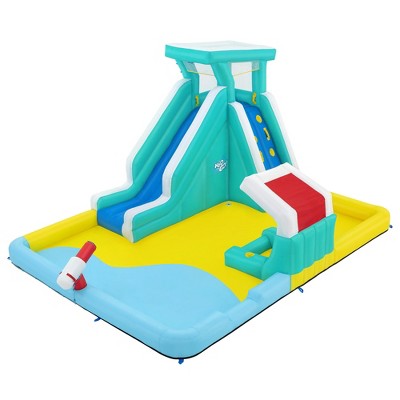 H2OGO! Beach Blast Mega Water Park – Inflatable Pool, Slide, Blasters & Canopy