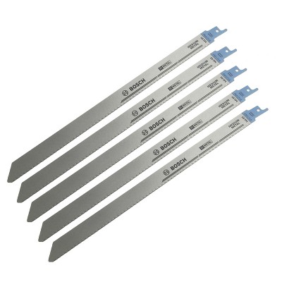 Bosch 5 Pack 12 Inch 18 TPI Metal Reciprocating Saw Blades - RM1218