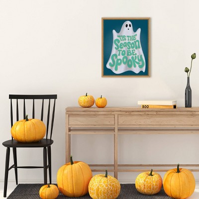 Amanti Art 16"x20" Hometown Halloween VII by Softshell Studio Framed Canvas Wall Art Print