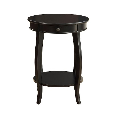NicBex 18"W Metal End Table with Metal Legs and Grooved Design Side Table Nightstand for Living Room