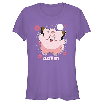 Juniors Womens Pokemon Clefairy Moonlit Dance T-Shirt