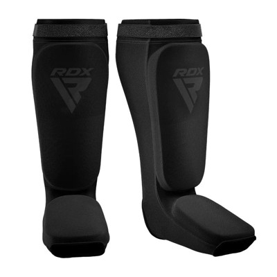 RDX Sports T1 Black Shin Instep Guards Premium Quality For Sparring, Grappling, Martial Arts, Kickboxing, Taekwondo, Karate