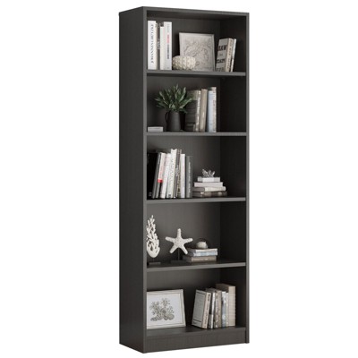 CAVINAS Bookshelf with 3 Shelf,Tall Decorative Bookcase Display Shelves with Free Standing Design,Modern Wood Bookshelf for Living Room