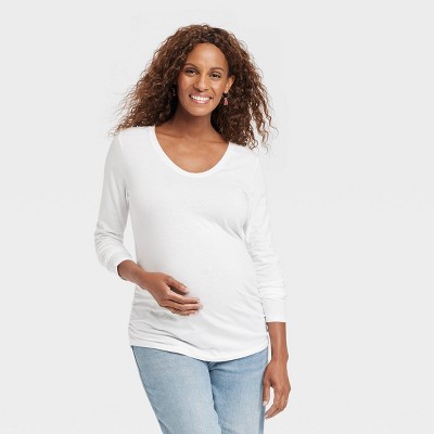 Long Sleeve Scoop Neck Maternity T-Shirt - Isabel Maternity by Ingrid & Isabel™