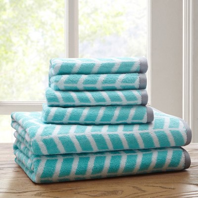 6pc Jacquard Bath Towel Set