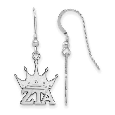 Black Bow Jewelry Sterling Silver Zeta Tau Alpha Greek Life Dangle Earrings