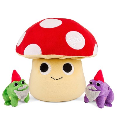 NECA Interactive Mushroom with Frog Gnomes by Kidrobot 13" Plush