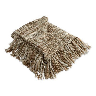 50"x60" Variegated Acrylic Throw Blanket Stone - Design Imports: Cozy for Couch & All Seasons