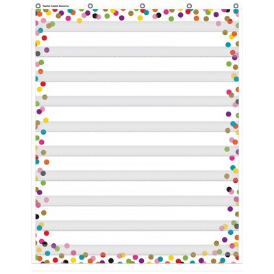 Teacher Created Resources® Confetti 10 Pocket Chart, 34" x 44"