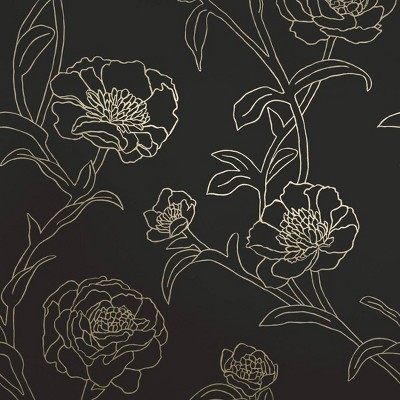 Tempaper Peonies Peel and Stick Wallpaper
