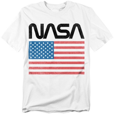 Men's Nasa Logo With Flag T-Shirt
