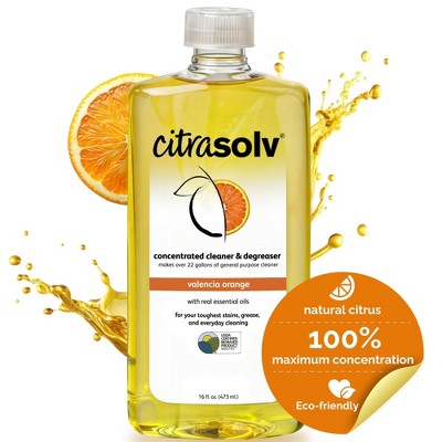 Citra Solv Concentrated Cleaner & Degreaser, Deodorizer, Home & Outdoor, Adhesive Remover, Natural Orange Oil