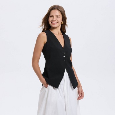 Women's V-Neck Suit Vest - A New Day™