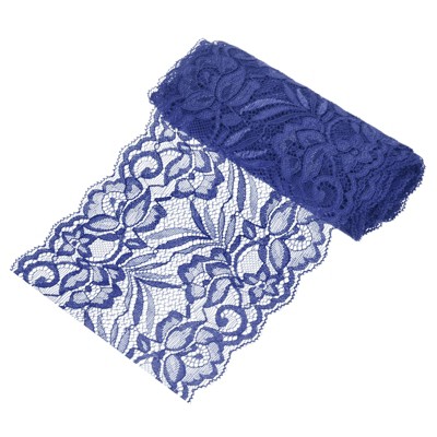 Unique Bargains Elastic Lace Fabric Ribbon Stretchy Trim W Floral Pattern for Bridal Wedding 1 Pc