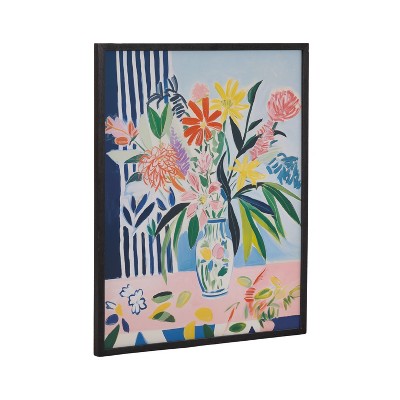 Kate & Laurel All Things Decor 16"x20" Gallery Cheerful Maximalist Flower Vase Print by The Creative Bunch Studio Black