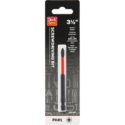 Do it Best  3.5 In. Phillips #1 Impact Ready Screwdriver Bit QJDIB-SC-003
