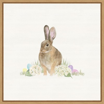 Amanti Art Farmhouse Easter VI Bunny by Tara Reed Canvas Wall Art Print Framed 22-in. W x 22-in. H.