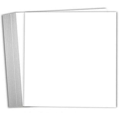Hamilco 8x8 White Scrapbook Cardstock Paper 80lb Cover Card Stock 100 Pack
