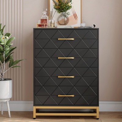 Jojoka Wooden Dresser for Bedroom, Dressers & Chest of Drawers with 4 Drawer