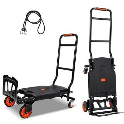 WhizMax Folding Hand Truck, 330 Lbs Capacity Heavy Duty Dolly Cart, 2 in 1 Convertible Hand Cart