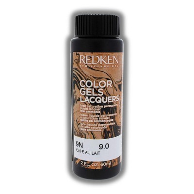 Redken Color Gel Lacquers (2 oz)| liquid hair colour for rich, saturated results with a radiant shine effect.- (9N/9.0 Cafe Au Lait)