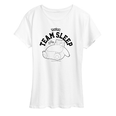 Women's - Pokémon - Snorlax Team Sleep Short Sleeve Graphic T-Shirt