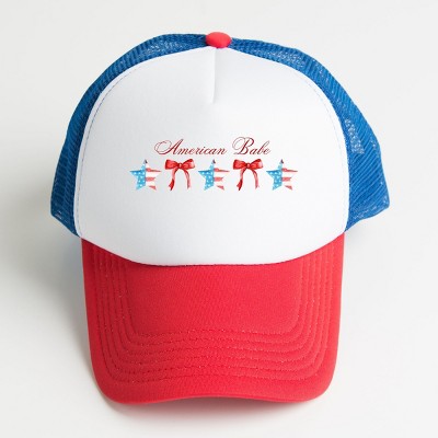 Simply Sage Market American Babe Star Bow Coquette  Foam Trucker Hat